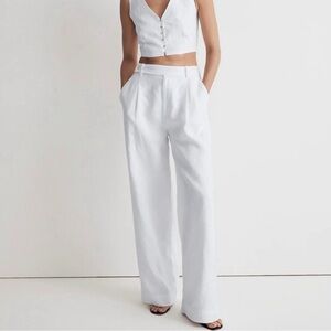 Madewell The Harlow Wide-Leg Pant in 100% Linen